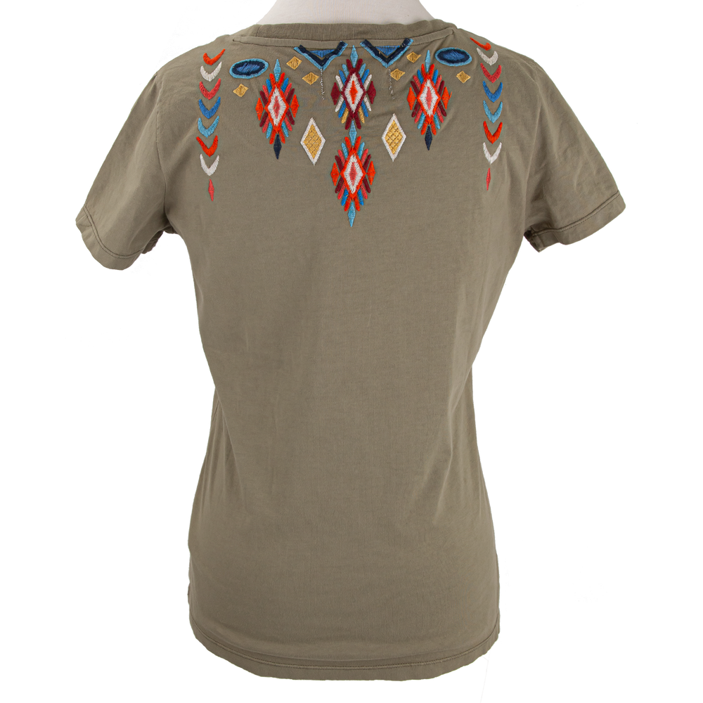Olive Embroidered Classic Tee