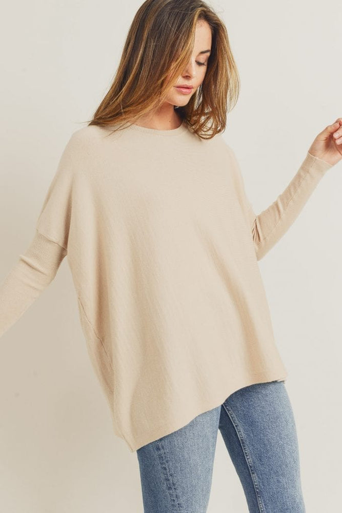 Soft Knit Dolman Sleeve Sweater